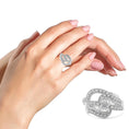 Load image into Gallery viewer, .925 Sterling Silver 1/3 Cttw Round Diamond Crisscross Engagement Ring Bridal Set (H-I Color, I1-I2 Clarity )
