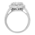 Load image into Gallery viewer, .925 Sterling Silver Diamond Cluster Ring (1 1/2 Cttw, H-I Color, I1-I2 Clarity)