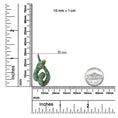 Load image into Gallery viewer, 18K Rose Gold Round Green Tsavorite Gemstone Cluster Spiral Snake Design 18" Pendant Necklace (AAA+ Quality)