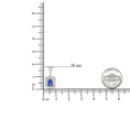 Load image into Gallery viewer, 18K White Gold 1/4 Cttw Round Diamond and 6x4mm Purple Tanzanite Halo 18" Pendant Necklace (H-I Color, VS1-VS2 Clarity)