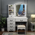 Load image into Gallery viewer, Elegant Royal Vanity Desk With Mirror & Lights, Makeup Table Set
