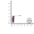 Load image into Gallery viewer, 18K White Gold 1 7/8 Cttw Diamond and 1mm Round Red Ruby Open Swish Hoop Earrings (F-G Color, VS1-VS2 Clarity)
