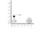 Load image into Gallery viewer, 18K White and Rose Gold 1/5 Cttw Diamond with Round Pink Rose De France Amethyst and 25mm Cushion Cut Sky Blue Topaz Gemstone Dangle Earring (G-H Color, SI1-SI2 Clarity)
