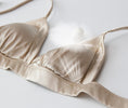 Load image into Gallery viewer, Silk Breathable High-grade Silk French Suit Thin Underwear Triangle Cup Small Chest Female Mulberry Silk Bra Bra
