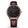 Load image into Gallery viewer, Leather Silver Men's three-hand automatic stainless steel mechanical watch
