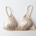 Load image into Gallery viewer, Silk Breathable High-grade Silk French Suit Thin Underwear Triangle Cup Small Chest Female Mulberry Silk Bra Bra
