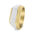 Load image into Gallery viewer, 14K Yellow and White Gold 1.00 Cttw Princess-Cut Diamond Modern Gent's Band (G-H Color, SI1-SI2 Clarity) - Size 10
