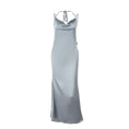 Load image into Gallery viewer, Women's Backless Flower Satin Dress

