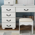 Load image into Gallery viewer, Elegant Royal Vanity Desk With Mirror & Lights, Makeup Table Set
