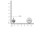 Load image into Gallery viewer, 18K Rose and White Gold 1/3 Cttw Round Diamonds and Round London Blue Topaz Gemstone Cluster Floral Drop Hoop Earrings (G-H Color, SI1-SI2 Clarity)
