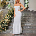 Load image into Gallery viewer, Fishbone Pleated Backless Fishtail Skirt Dress
