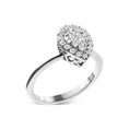 Load image into Gallery viewer, 10K White Gold 3/8 Cttw Round-Cut Lab Grown Diamond Cluster Pear Promise Ring (G-H Color, VS2-SI1 Clarity)
