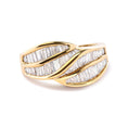 Load image into Gallery viewer, 14K Yellow Gold Channel Set 1 1/3 Cttw Diamond Swirl and Weave Ring Band (H-I Color, SI1-SI2 Clarity)
