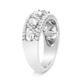 Load image into Gallery viewer, 14K White Gold 1 1/4 Cttw Oval and Round Diamond Openwork Anniversary Ring ( H-I Color, I1-I2 Clarity)
