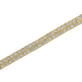 Load image into Gallery viewer, 14K Yellow Gold 8.00 Cttw Prong Set Round-Cut Diamond Art Deco Style Two Row Square Frame Link Tennis Bracelet (J-K Color, I1-I2 Clarity) - Size 7.25"
