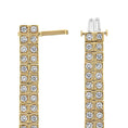 Load image into Gallery viewer, 14K Yellow Gold 8.00 Cttw Prong Set Round-Cut Diamond Art Deco Style Two Row Square Frame Link Tennis Bracelet (J-K Color, I1-I2 Clarity) - Size 7.25"

