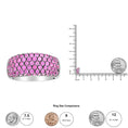 Load image into Gallery viewer, 18K White Gold and Black Rhodium Multi Row Pink Sapphire Classic Band Ring
