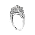 Load image into Gallery viewer, 10K White Gold 1/2 Cttw Diamond Pear Shaped Cluster Ring (H-I Color, I1-I2 Clarity)
