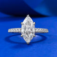 Load image into Gallery viewer, S925 Silver Crown Goddess Horse Eye Ring Simple
