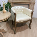 Load image into Gallery viewer, European-style Solid Wood Fabric Dining Chair With Backrest Sofa Chair Coffee Shop

