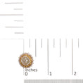 Load image into Gallery viewer, 14K Rose Gold 3 1/2 Cttw Fancy Rose Cut Diamond Circle Shaped Triple Halo Stud Earring (Fancy Color, I2-I3 clarity)

