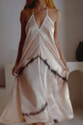 Load image into Gallery viewer, Altair Silk Halter Royal Dress in Shibori
