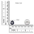 Load image into Gallery viewer, 18K White Gold Diamond Accent and 1mm Round Blue Sapphire Gemstone Halo Teardrop Pendant Necklace (G-H Color, SI1-SI2 Clarity)  - Adjustable up to 15.5" - 17"
