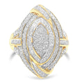 Load image into Gallery viewer, 10K Yellow Gold Diamond Cocktail Ring (1 cttw, I-J Color, I2-I3 Clarity)
