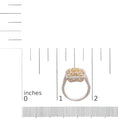 Load image into Gallery viewer, 14K Tri-Toned Gold 1.00 Cttw Yellow Diamond Halo and Milgrain Cocktail Cluster Ring (Yellow/G-H Color, SI1-SI2 Clarity) - Ring Size 7
