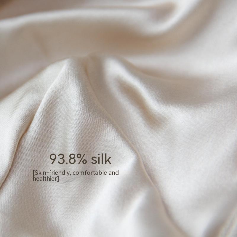 Silk Breathable High-grade Silk French Suit Thin Underwear Triangle Cup Small Chest Female Mulberry Silk Bra Bra