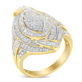 Load image into Gallery viewer, 10K Yellow Gold Diamond Cocktail Ring (1 cttw, I-J Color, I2-I3 Clarity)
