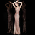Load image into Gallery viewer, Women's Spring Royal Diamond Silver Sequined Fishtail Slim Sexy Evening Dress Dress
