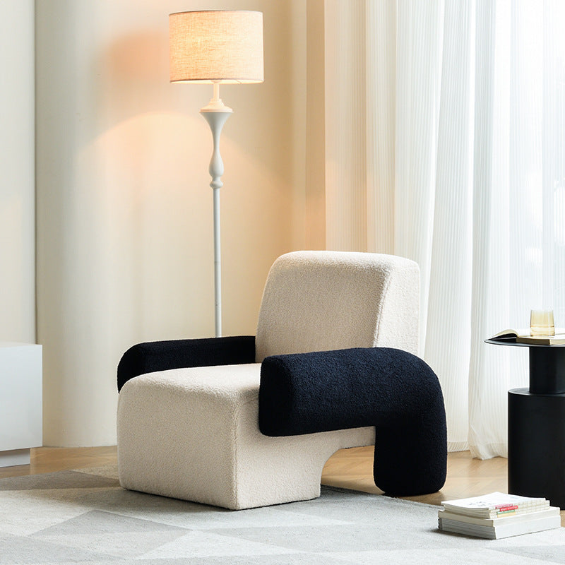 Designer Lamb Wool Living Grand Room Sofa Chair