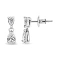Load image into Gallery viewer, 14K White Gold Pear Shape Lab Grown Diamond Dangle Stud Earrings (G-H Color, VS2-SI1 Clarity)
