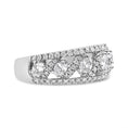 Load image into Gallery viewer, 14K White Gold 1 1/4 Cttw Oval and Round Diamond Openwork Anniversary Ring ( H-I Color, I1-I2 Clarity)
