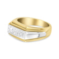 Load image into Gallery viewer, 14K Yellow and White Gold 1.00 Cttw Princess-Cut Diamond Modern Gent's Band (G-H Color, SI1-SI2 Clarity) - Size 10
