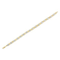 Load image into Gallery viewer, 10K Yellow Gold 1.00 Cttw Diamond Cluster X Link Tennis Link 7.50" Bracelet  (I-J Color, I2-I3 Clarity)

