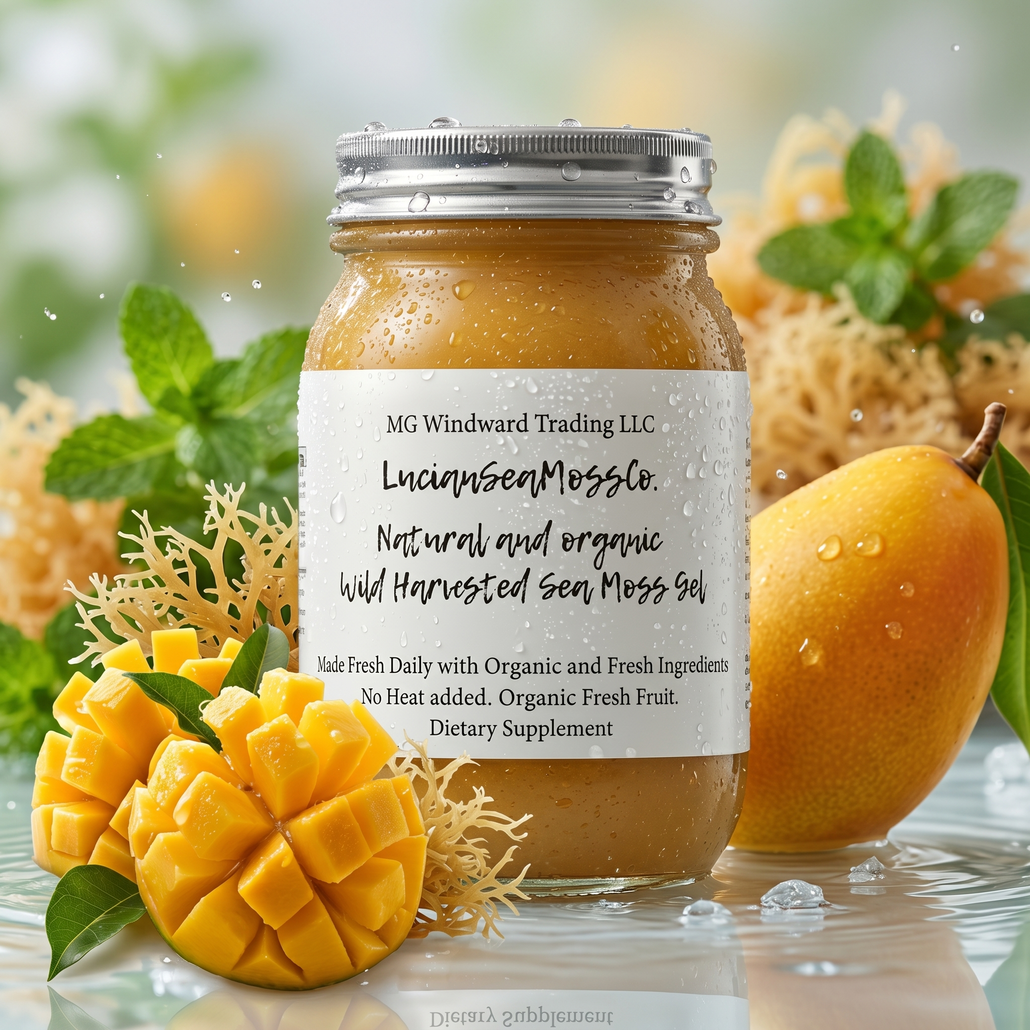 Fresh Organic Mango Infused Sea Moss Gel