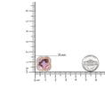 Load image into Gallery viewer, 18K Rose Gold 3/8 Cttw Diamond and 11x11mm Clover-Cut Purple Amethyst Gemstone Clover Halo Stud Earrings (G-H Color, SI1-SI2 Clarity)
