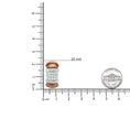 Load image into Gallery viewer, 18K White and Rose Gold Flash Plated .925 Sterling Silver Clear Brown Enamel 1/6 Cttw Round Diamond Huggie Hoop Earrings (F-G Color, VS1-VS2 Clarity)
