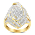 Load image into Gallery viewer, 10K Yellow Gold Diamond Cocktail Ring (1 cttw, I-J Color, I2-I3 Clarity)

