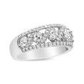 Load image into Gallery viewer, 14K White Gold 1 1/4 Cttw Oval and Round Diamond Openwork Anniversary Ring ( H-I Color, I1-I2 Clarity)
