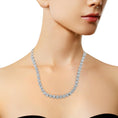 Load image into Gallery viewer, IGI Certified 14K Gold 8.0 Cttw Pave Set Round-Cut Diamond Cluster Graduating Riviera Statement Necklace (H-I Color, I1 Clarity)
