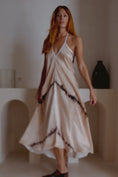 Load image into Gallery viewer, Altair Silk Halter Royal Dress in Shibori
