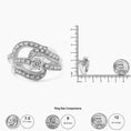 Load image into Gallery viewer, .925 Sterling Silver 1/3 Cttw Round Diamond Crisscross Engagement Ring Bridal Set (H-I Color, I1-I2 Clarity )
