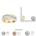 Load image into Gallery viewer, 14K Yellow and White Gold 1/2 Cttw Round-Cut Diamond Classic Gent's Band (H-I Color, I1 Clarity) - Size 10
