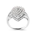 Load image into Gallery viewer, 10K White Gold 1/2 Cttw Diamond Pear Shaped Cluster Ring (H-I Color, I1-I2 Clarity)
