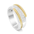 Load image into Gallery viewer, 14K Yellow and White Gold 1.00 Cttw Princess-Cut Diamond Modern Gent's Band (H-I Color, SI2-I1 Clarity) - Size 10
